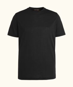Oscar Jacobson Kim Regular Fit Tencelblend T-Shirt Black