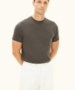 Oscar Jacobson Kim Regular Fit Tencelblend T-Shirt Green