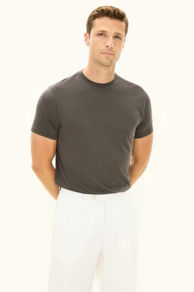 Oscar Jacobson Kim Regular Fit Tencelblend T-Shirt Green