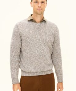 Oscar Jacobson Lyndon Regular Fit Roundneck Cottonblend Sweater Blue