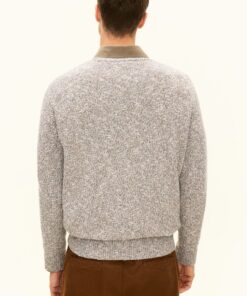 Oscar Jacobson Lyndon Regular Fit Roundneck Cottonblend Sweater Blue