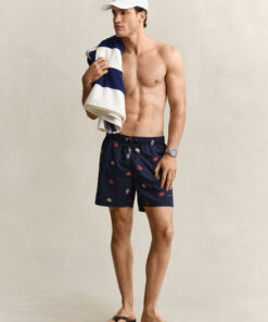 Gant Lobster Embroidered Swim Shorts Marine