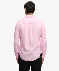 Superdry Riviera L/s Linen Shirt City Pink Chambray