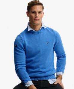 Superdry Preppy Cotton Jumper Deep Blue Wave