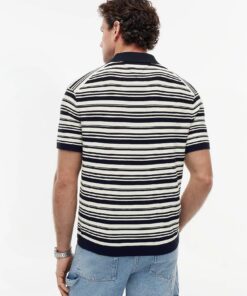 Tommy Hilfiger Relaxed Fit Cool Comfort Knit Polo Shirt Desert Sky Ivory Petal Multi