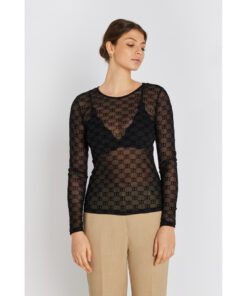 Rue de Femme RDFRound Neck Blouse Black