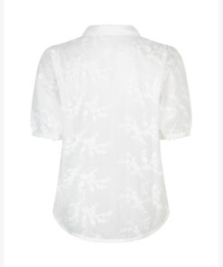 Red Button Victoria 3D Flower White