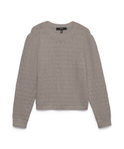 Vero Moda VMDoffy Stitch Ls O-Neck Pullover Moon Rock
