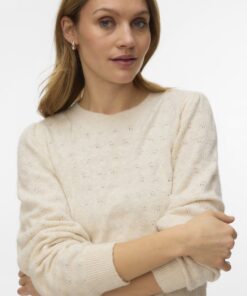 Vero Moda VMDoffy Stitch Ls O-Neck Pullover Birch