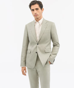 Tiger of Sweden Justin Slim Fit Linen Jacket Light Green