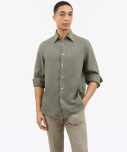 Tiger of Sweden Bjorn Casual Linen Shirt Green