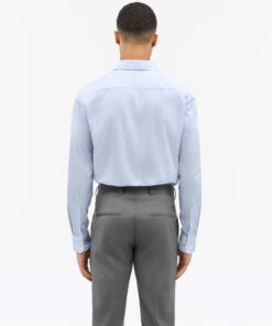 Tiger of Sweden Adley C Cotton Stripe Shirt Light Blue