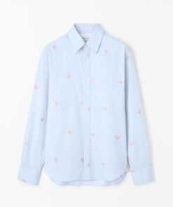 Tiger of Sweden Bennett FP Printed Cotton Shirt Blue
