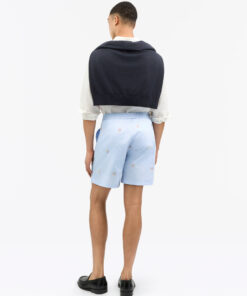 Tiger of Sweden Twolum NP Printed Cotton Shorts Blue