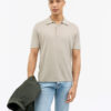 Tiger of Sweden Erros Cotton Linen Polo Shirt Light Beige