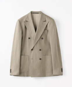 Tiger of Sweden Joachim Double Breasted Linen Jacket Light Brown