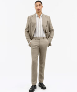 Tiger of Sweden Tense Tapered Linen Trousers Light Brown