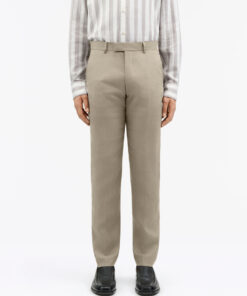 Tiger of Sweden Tense Tapered Linen Trousers Light Brown