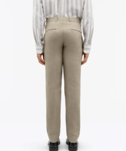 Tiger of Sweden Tense Tapered Linen Trousers Light Brown
