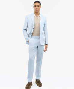 Tiger of Sweden Tense Tapered Linen Trousers Blue