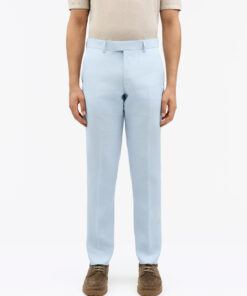 Tiger of Sweden Tense Tapered Linen Trousers Blue