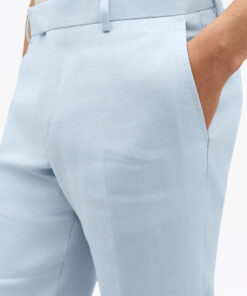 Tiger of Sweden Tense Tapered Linen Trousers Blue