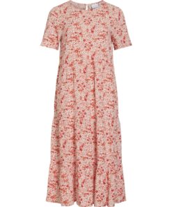 Vila ViPaddina S/S Midi Dress Cloud Dancer