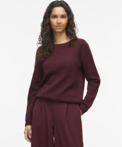 Vila VIDalo O-Neck Ls Knit Top Port Royale