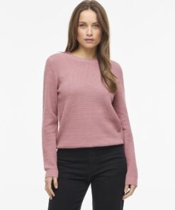 Vila VIDalo O-Neck Ls Knit Top Nostalgia Rose