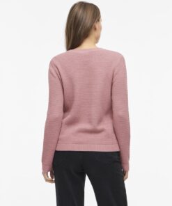 Vila VIDalo O-Neck Ls Knit Top Nostalgia Rose