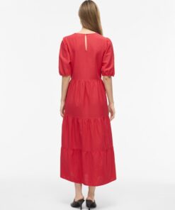 Vila ViPrisilla 2/4 O-Neck Midi Dress Hibiscus