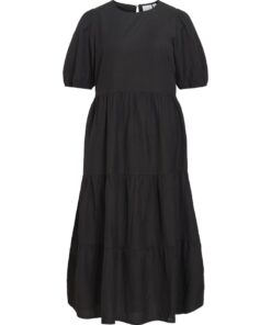Vila VIPrisilla 2/4 O-Neck Midi Dress Black Beauty