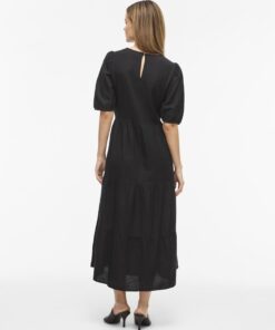 Vila VIPrisilla 2/4 O-Neck Midi Dress Black Beauty