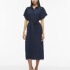 Vila VIJaylo S/S Midi Shirt Dress Navy Blazer