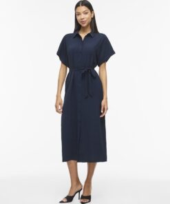 Vila VIJaylo S/S Midi Shirt Dress Navy Blazer
