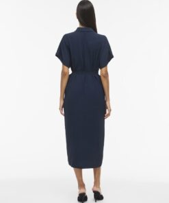 Vila VIJaylo S/S Midi Shirt Dress Navy Blazer