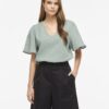 Vila VILania V-Neck S/S Top Blue Surf