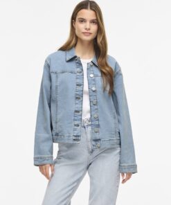 Vila VINus New L/S Denim Jacket Light Blue Denim