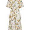 Vila VIAlinia Sol 2/4 Midi Shirt Dress Snow White