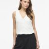 Vila VIGarmina V-Neck S/L Top Snow White