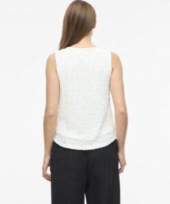 Vila VIGarmina V-Neck S/L Top Snow White