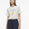 Vila VISybilla O-Neck S/S Lemon Top Snow White