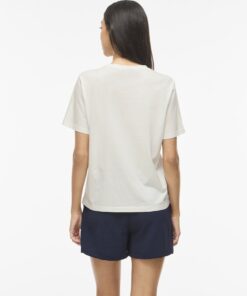 Vila VISybilla O-Neck S/S Lemon Top Snow White