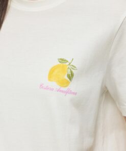 Vila VISybilla O-Neck S/S Lemon Top Snow White