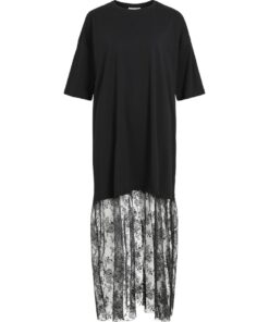 Vila VIKata S/S Oversize Lace Dress Black