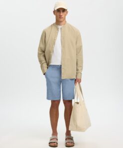 Selected Homme SLMRegular Brody Linen Shorts Cashmere Blue