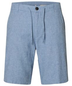 Selected Homme SLMRegular Brody Linen Shorts Cashmere Blue
