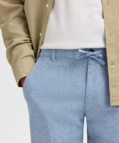 Selected Homme SLMRegular Brody Linen Shorts Cashmere Blue