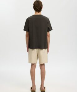 Selected Homme SLMTaj SS O-Neck Light Weight Tee Peat