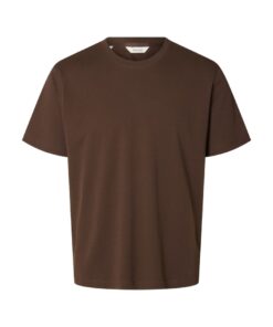 Selected Homme SLMTaj SS O-Neck Light Weight Tee Bracken